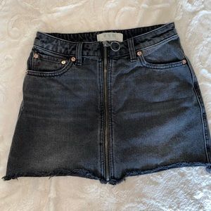 Size 24 mini denim skirt with zipper